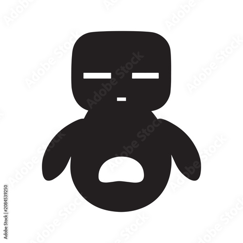 Robot Character Cartoon Vector Illustration on White Background
