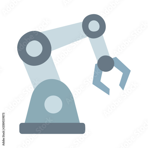 Robot Character Cartoon Vector Illustration on White Background