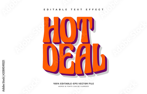 Hot deal editable text effect template