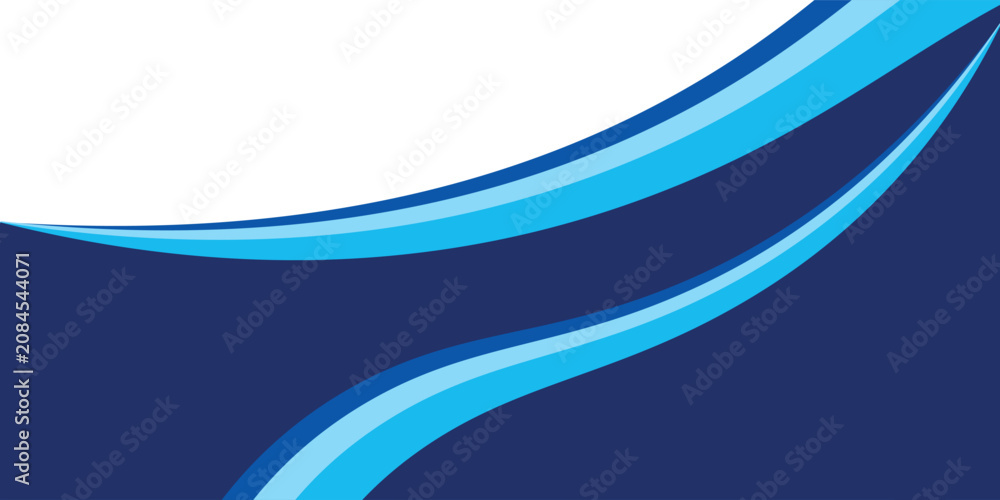 Obraz premium Vector-layered blue water wave banner template. Presentation template. EPS10