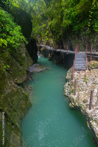 Tableau sur toile Natural scenery of the Jianshi Geocentric Valley Scenic Area in Enshi, Hubei, Ch