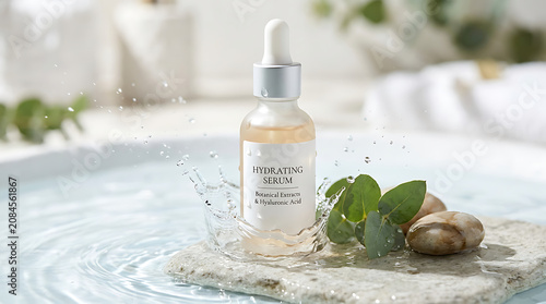 Hydrating Serum Skincare Product. Natural Beauty & Wellness. Anti-Aging & Moisturizing Cosmetic. Dermatology & Spa Treatment.