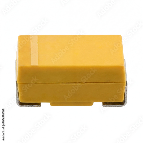 Generic electronic surface mount SMD resistor isolated on white.