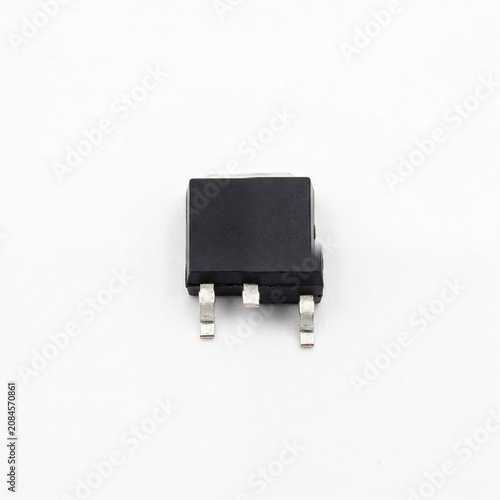 Generic electronic zener diode isolated on white.
