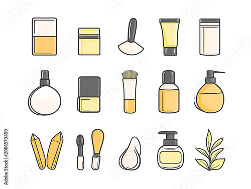 Beauty product packaging mockup illustration