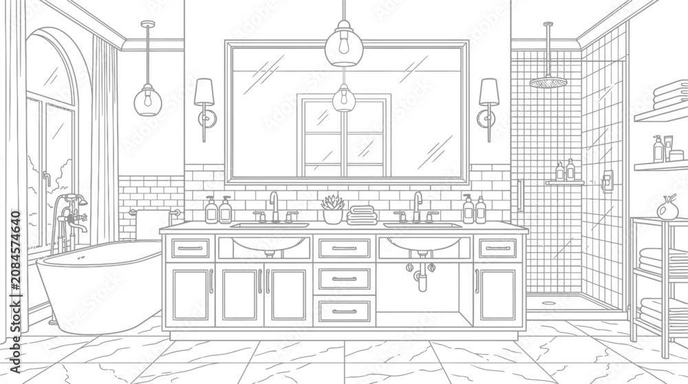 Fototapeta premium sketch of house