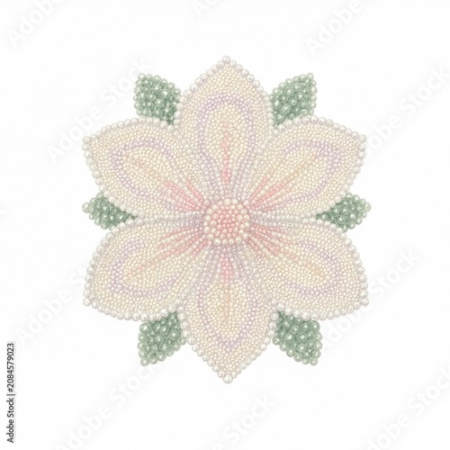 Beaded Flower Arrangement with Pastel Colors