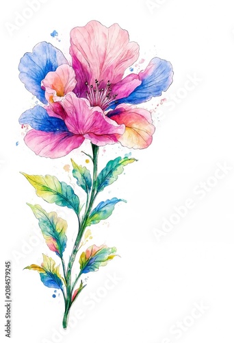 Vibrant Watercolor Floral Illustration