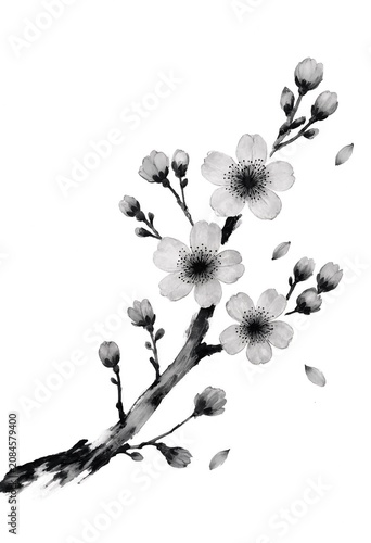 Ink Blossom Branch