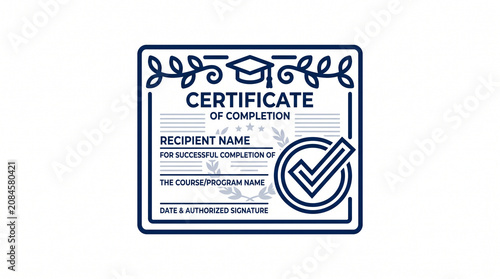 Stylized vector icon of a graduation certificate document