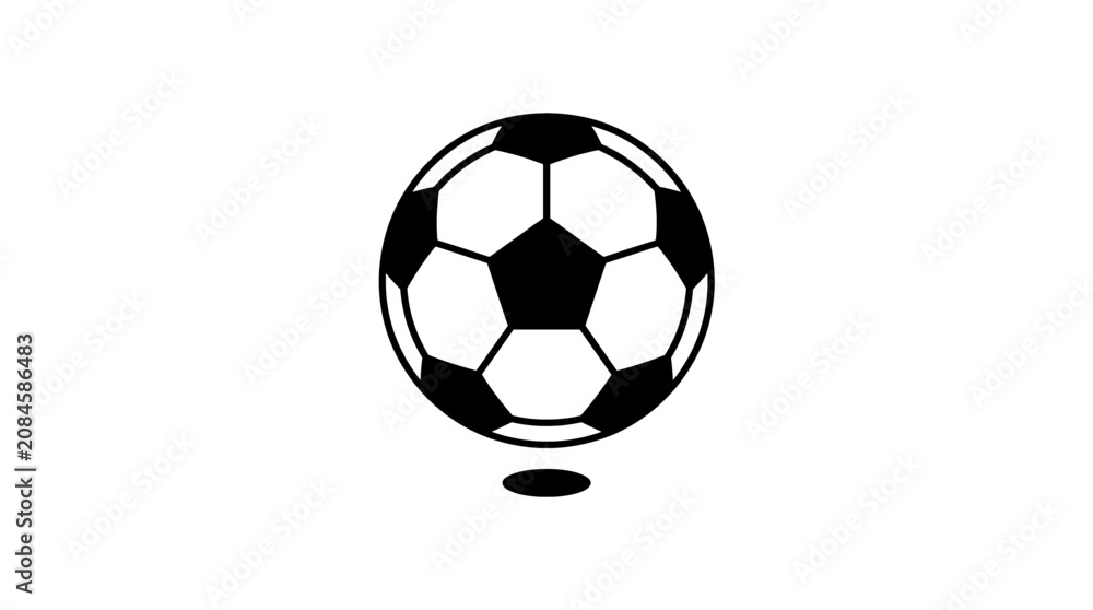 Fototapeta premium Penalty Kick Flat Vector Icon – Soccer Ball on Spot transparent background