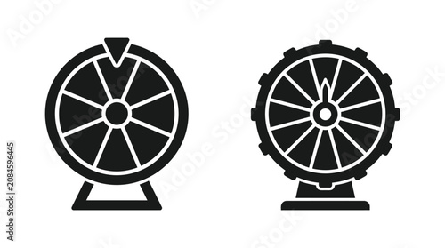 Canvastavla Sliced citrus fruit silhouette with stand black and white graphic