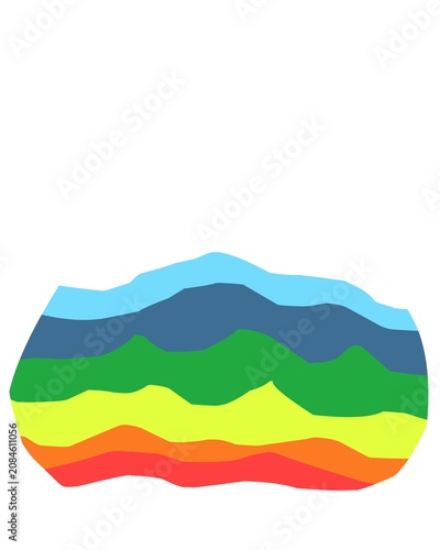 Hand Drawing Abstract Rainbow Spinning Tops Representing LGBTQ+ Pride, Gender Diversity and Inclusion