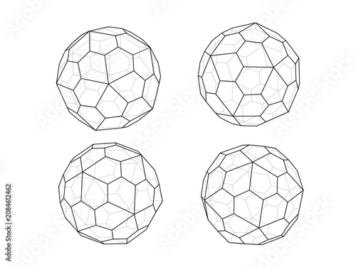 Obraz na płótnie 五角六十面体　pentagonal hexecontahedron    カタランの立体　catalan solid