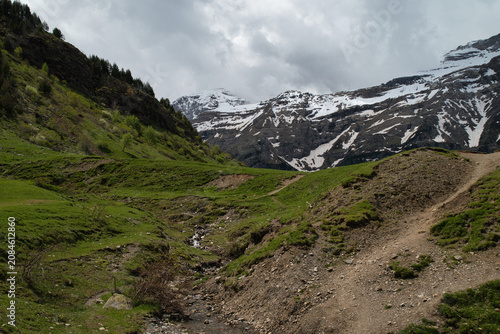 Landscape in the Pyrenees, Pineta Valley, Monte Perdido, Camino de los Llanos de la Larri, Aragón, Huesca, Spain