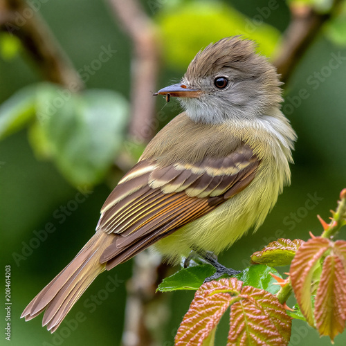 Yellow belied elaenia bird
