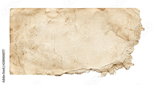 Vintage paper, torn parchment, beige texture, grunge background