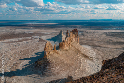 Obraz na płótnie Bozzhyra Valley from Above in Mangystau Kazakhstan