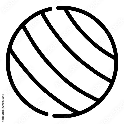 Health and Wellness Exercise Ball Flat Vector Icon