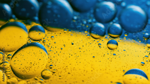 Abstract water bubbles in macro style