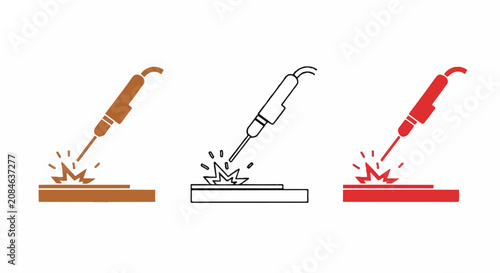 Three trowels with colorful mortar splashes in a row.