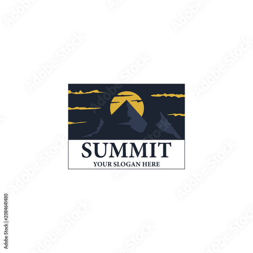 Modern abstract mountain peak logo design. Illustration vector, suitable for your design need, logo, illustration, animation, etc.