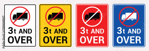 Fotografie 3 Ton and Over Road Sign