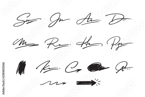 set of hand drawn sketch doodle style icons