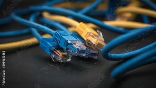 network cable on the computer
