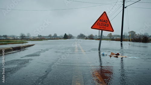 warning sign on the road