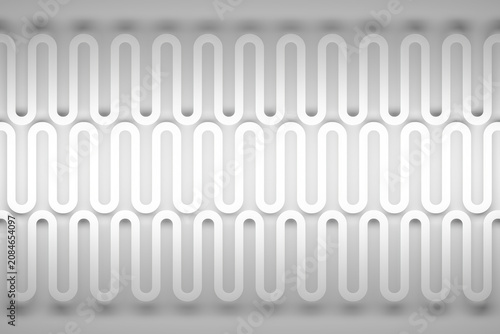Foto Minimal seamless white rounded rectangle geometric pattern background for modern wall texture and wallpaper design