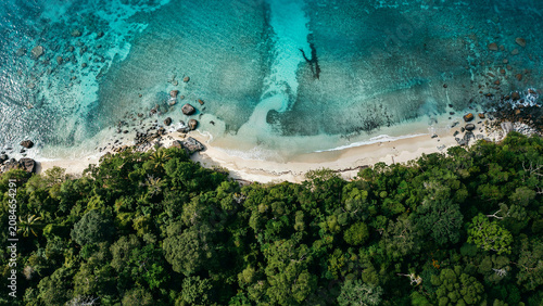 aerial view of the river