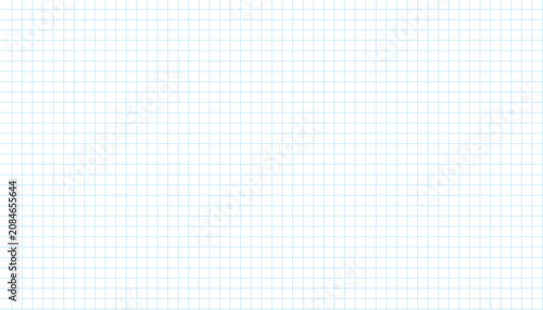 Принти на полотні Graph paper background with blue square grid on white sheet