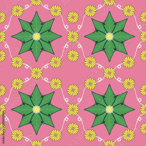 seamless floral pattern elements designed for background, wallpaper, decorating, wrapping, clothing, textiles, tiles, carpet, embroidery designs.