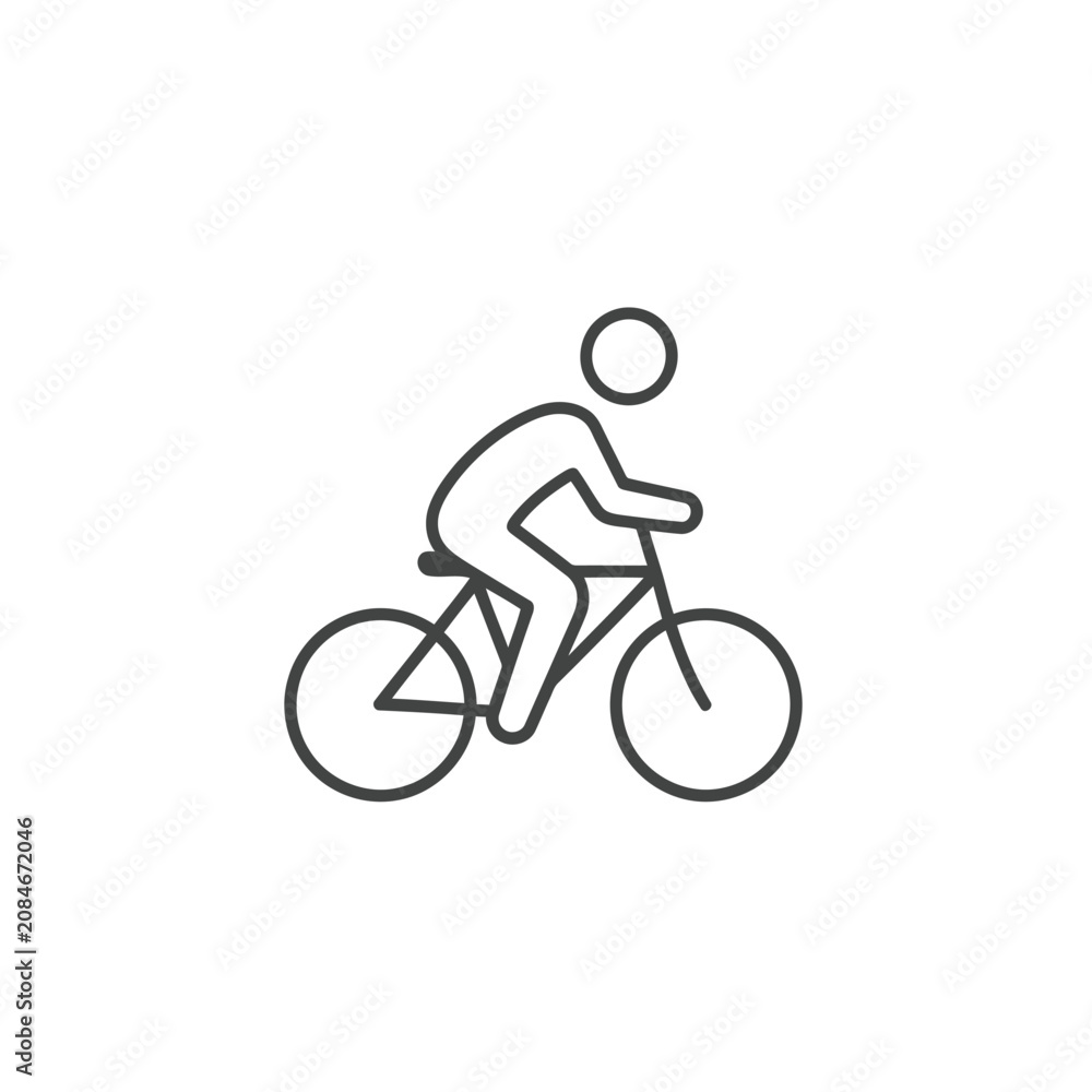 Obraz premium Bicycle Icon – Symbol of Motion and Eco-Friendly Transportation