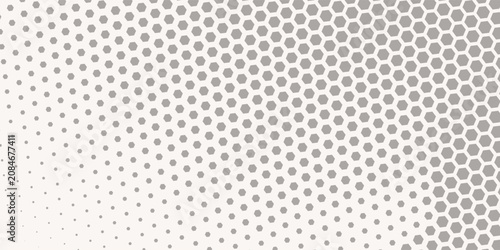 Cuadro en lienzo Hexagon halftone gradient texture