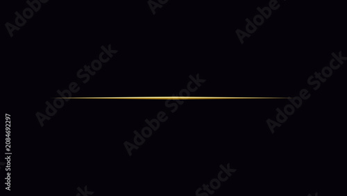 Tableau sur toile Luxury gold foil separator premium 3D metallic underline wire vector