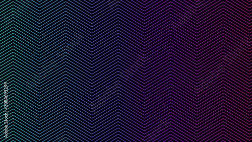 Photos Cyberpunk neon topography interference wave holographic glitch zigzag pattern