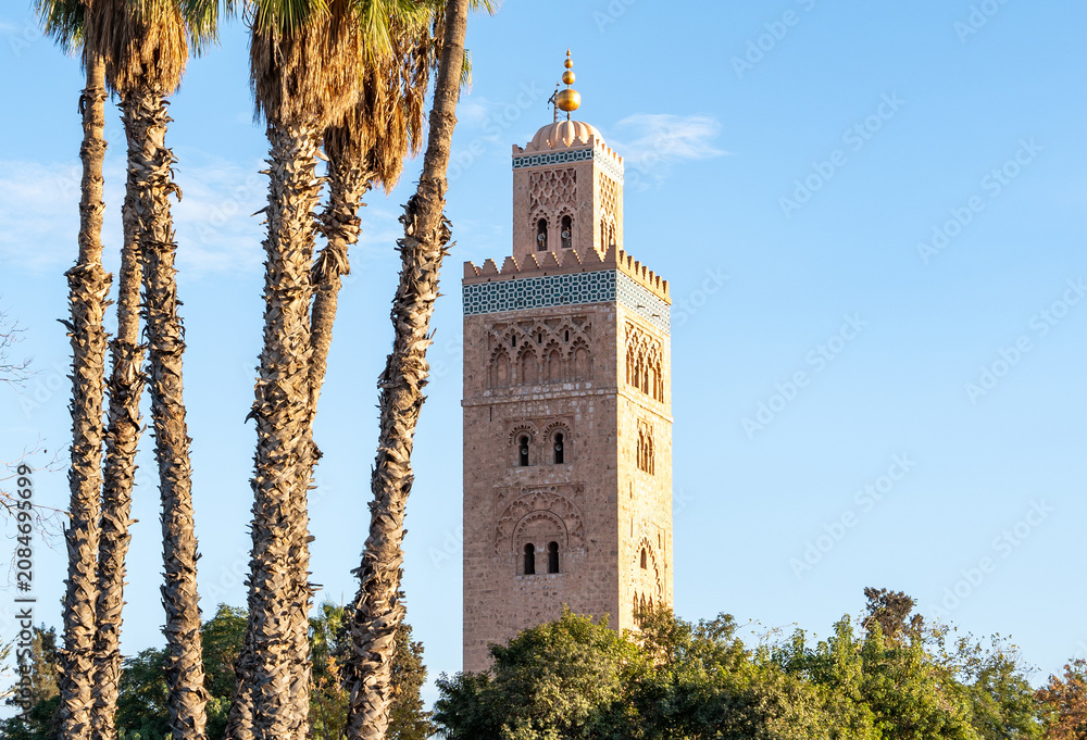 Fototapeta premium Minaret of Marrakech, Morocco