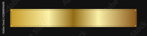 Tableau sur toile Luxury gold foil ribbon label premium metallic die-cut tape divider plaque eleme