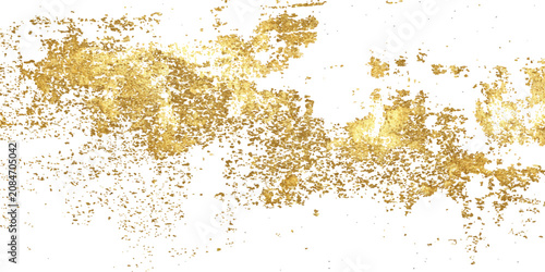 Luxurious gold foil distressed texture and shiny metallic grunge flakes abstract premium background vector illustration.
