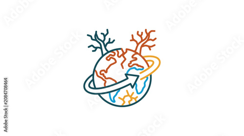 Konstfotografi Climate Change Earth Outline Icon