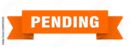 Fotografie pending ribbon isolated on transparent background. pending ribbon