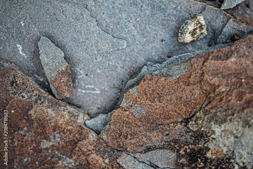 Foto Rock surface gouge textured authentic copy space background
