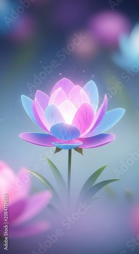 Soft ethereal blossoms bloom in a hazy pastel garden, where delicate petals unfurl amidst a glowing fog of light and gentle spring colors, nature, abstract, petals