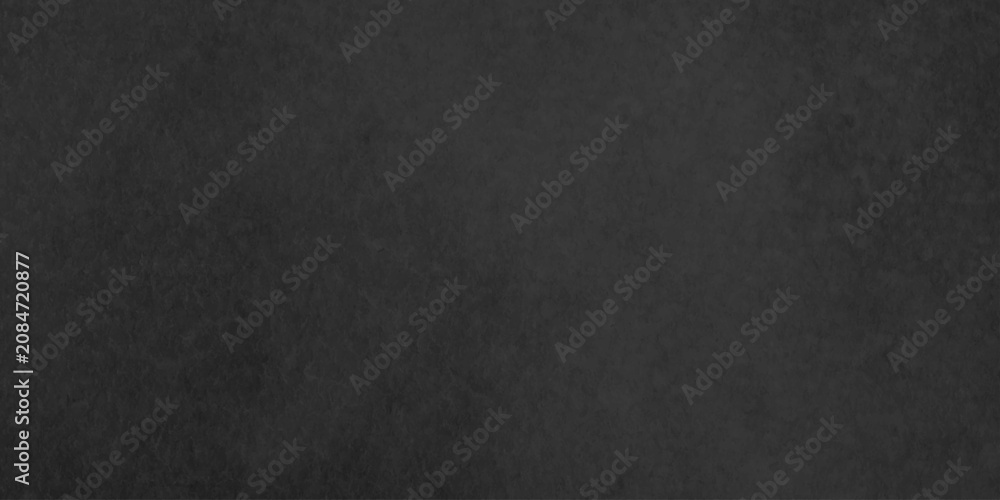 Fototapeta premium Abstract black wall grunge limestone marble texture rough background. empty surreal room wall blackboard pale. wide panorama picture concrete floor. 