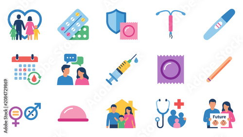 Family planning and reproductive health with color