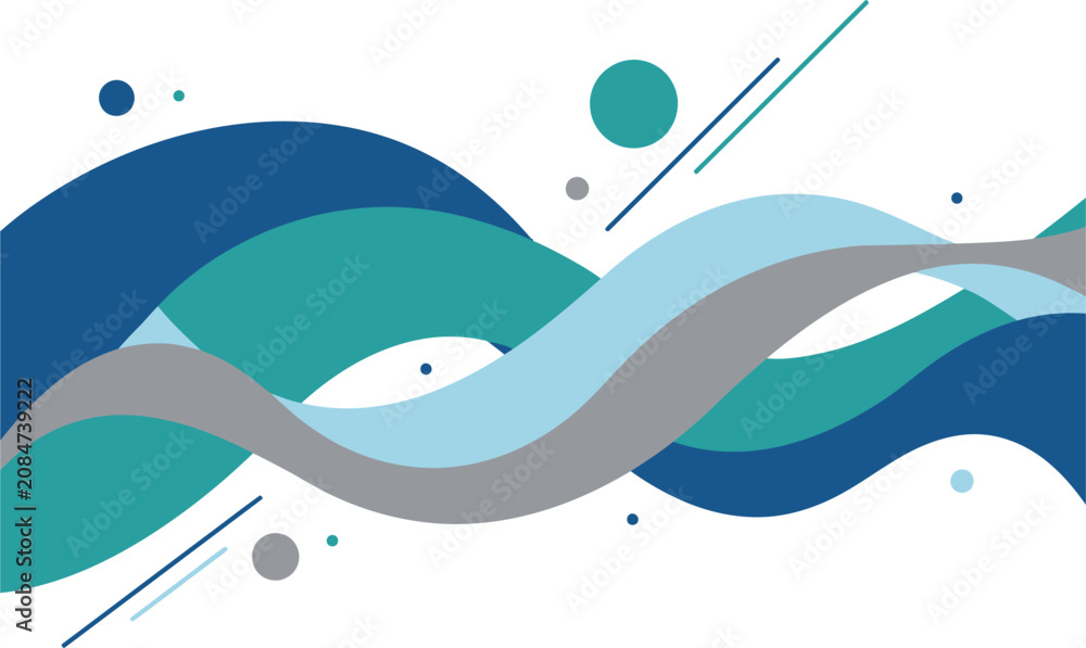 Fototapeta premium Linear Motion Wave Background for Business Presentation