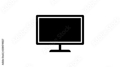 A simple black computer monitor icon.