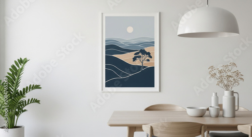 Serene Abstract Landscape Art Print For Modern Home Decor